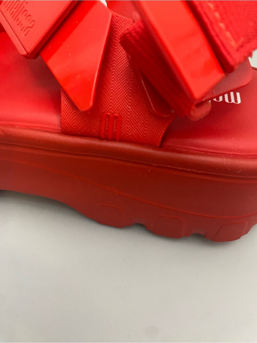 Melissa Red Platform Sandals | Vegan Jelly Shoes | Women’s - Picture 7 of 12